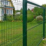 Гиттер 4 мм, RAL 6005, h=1,5, ворота и калитка