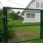 Гиттер 4 мм, RAL 6005, h=1,5, ворота и калитка