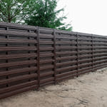 Штакетник 136 горизонтальный, П-образный, RAL 8017, калитка, трапеция