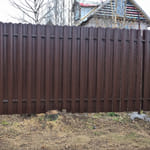 Штакетник 120 круглый, 8017, шахматка