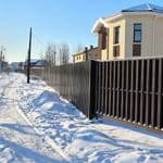 Штакетник 136 с бор. П-образный, трапеция, RAL 8017, шахматка, автоматика, пиксы, зима