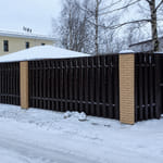 Штакетник 136 с бор. П-образный, трапеция, RAL 8017, шахматка, автоматика, пиксы, зима