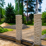 Штакетник 136 с бор. П-образный, трапеция, RAL 8017, в ряд, лента