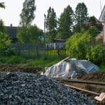 Штакетник 136 с бор. П-образный, трапеция, RAL 8017, в ряд, лента