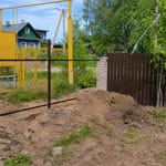 Штакетник 136 с бор. П-образный, трапеция, RAL 8017, в ряд, лента