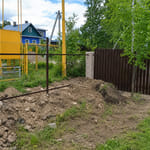 Штакетник 136 с бор. П-образный, трапеция, RAL 8017, в ряд, лента