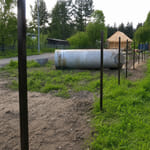 Штакетник 136 с бор. П-образный, трапеция, RAL 8017