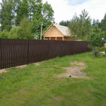 Штакетник 136 с бор. П-образный, трапеция, RAL 8017